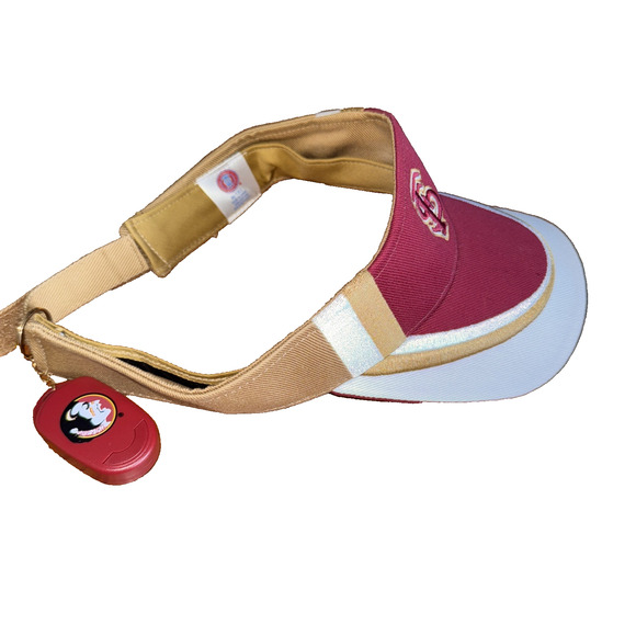 Florida‎ State FSU Seminoles Visor Maroon Gold Adjustable Fight Song Key Chain - Picture 5 of 8